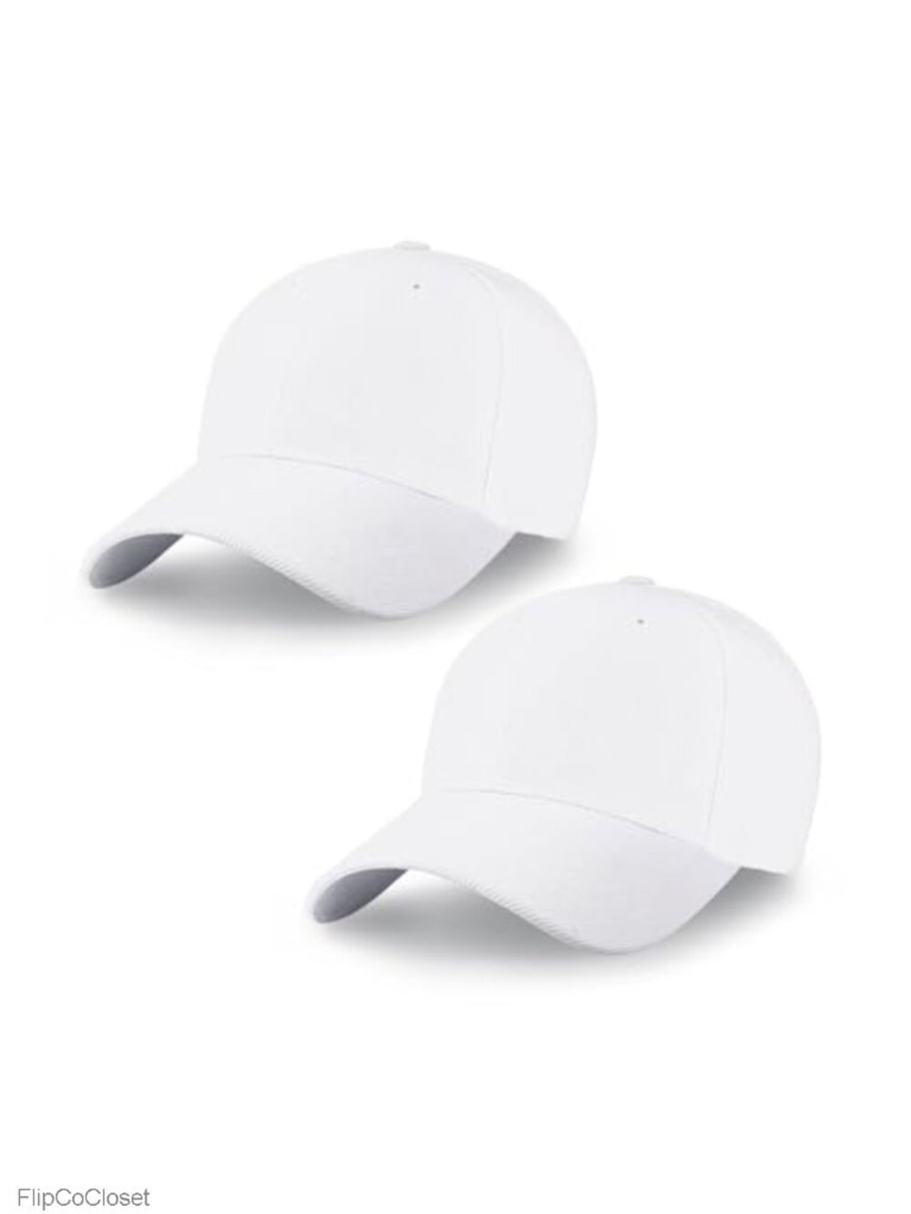 2-Pack Classic Structured Baseball Caps Adjustable Snapback